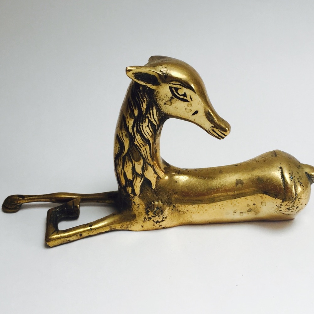 Vintage Brass Deer
